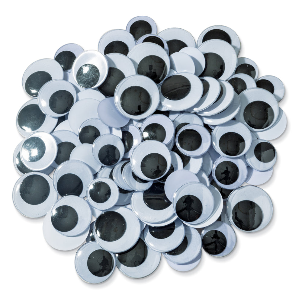 Yeux géants mobiles Dixon Creativity Street - Tailles assorties - Noir - Lot de 100