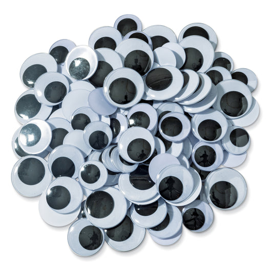 Yeux géants mobiles Dixon Creativity Street - Tailles assorties - Noir - Lot de 100
