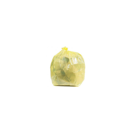 Berry Plastics Polyethylene X-Strong Degradable Garbage Bag - 1.3mil - 30" x 38" - Yellow - 125 Pack