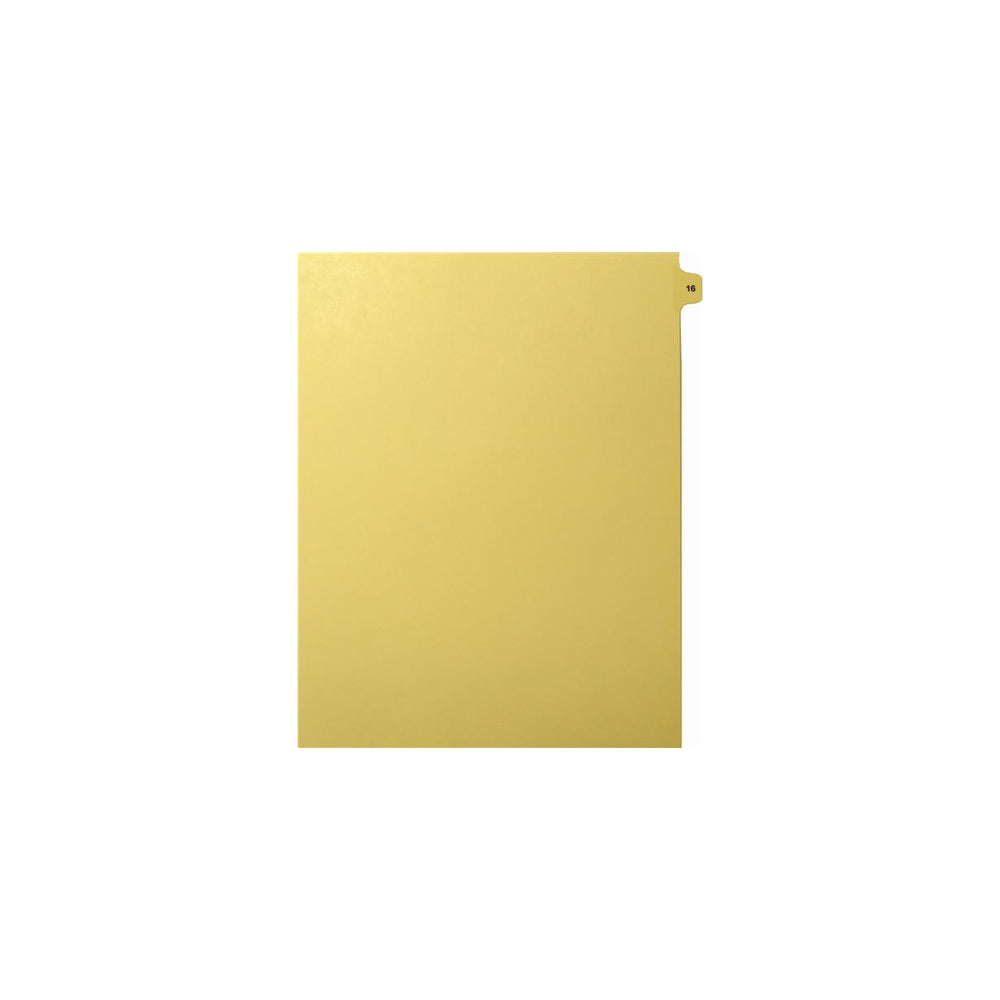 Onglets numériques Sterling Singles, n° 16, chamois, format lettre, coupe 1/15, paquet de 25