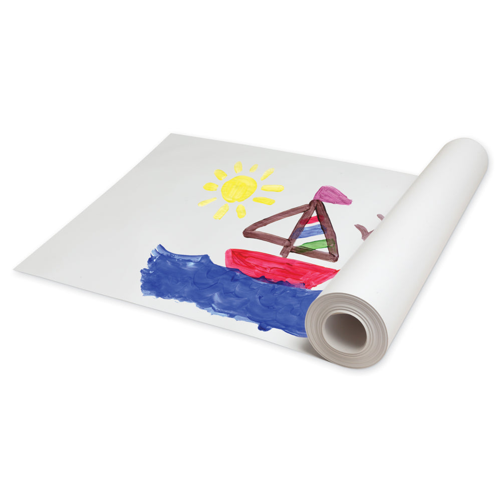 Papier à peindre au doigt Prang, blanc, 40,6 cm x 30,5 m, 1 rouleau
