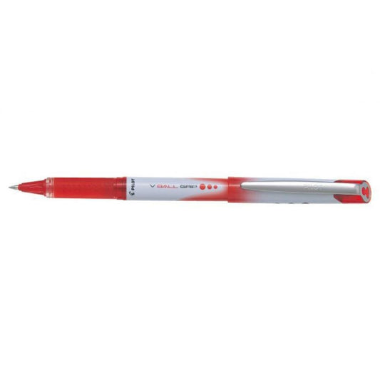 Stylo roller Pilot V-Ball Grip. 0,5 mm. Rouge. Boîte de 12.
