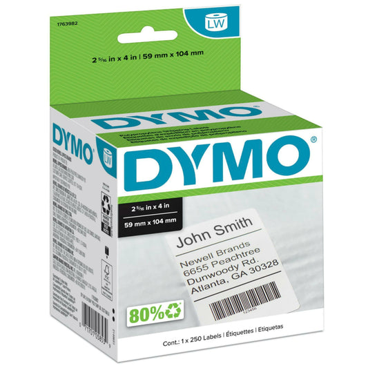 Étiquettes d'expédition DYMO LabelWriter Poly, 2-5/16" x 4", 1763982