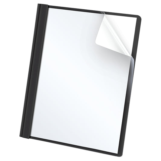 Oxford Clear Front Report Cover - Letter Size - Black