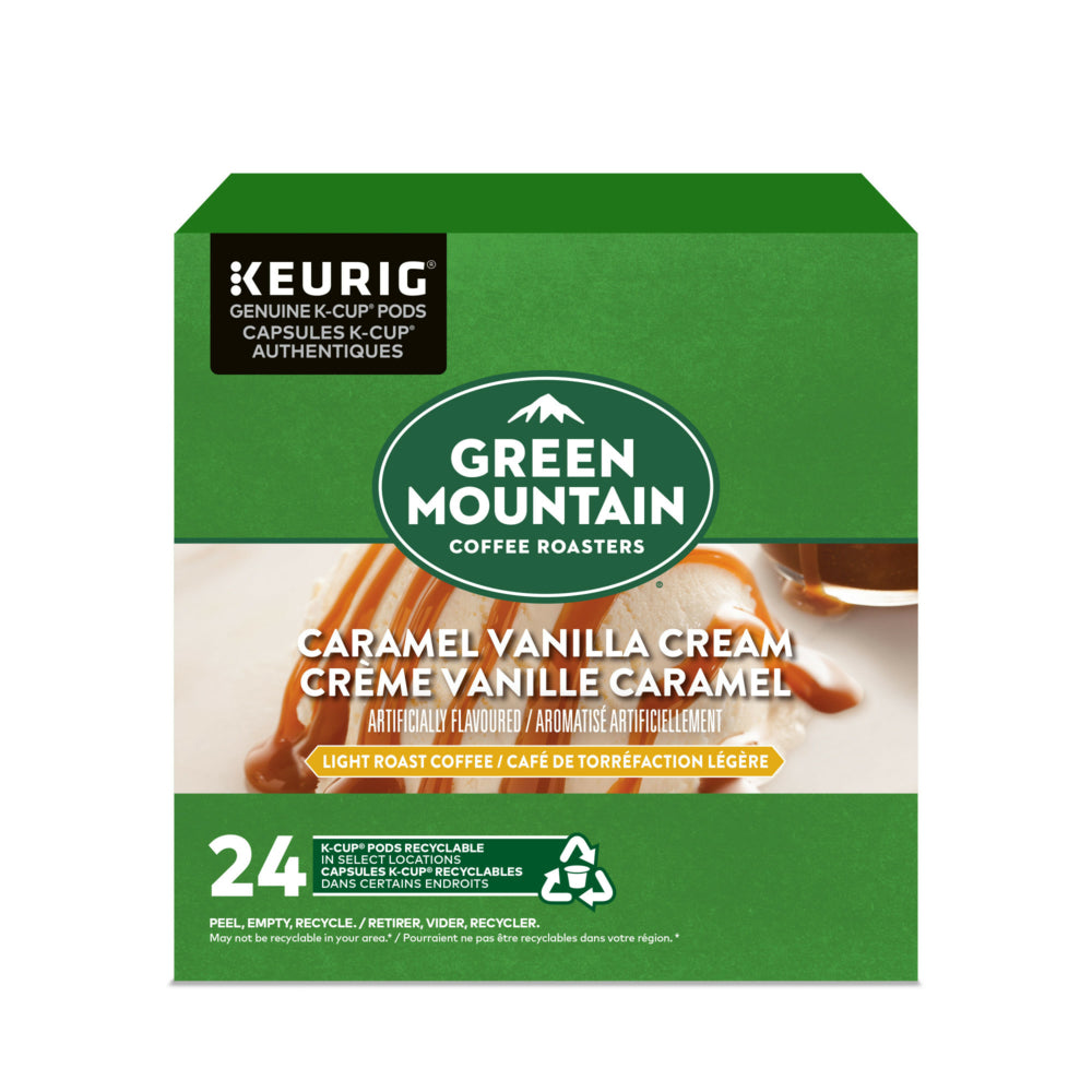 Capsules K-Cup Green Mountain Coffee Caramel Vanille Crème - Paquet de 24