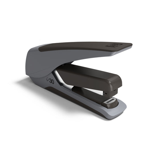 Agrafeuse à bande plate en métal TRU RED One-Touch Alloy Plus Executive - Capacité de 30 feuilles - Noir chromé
