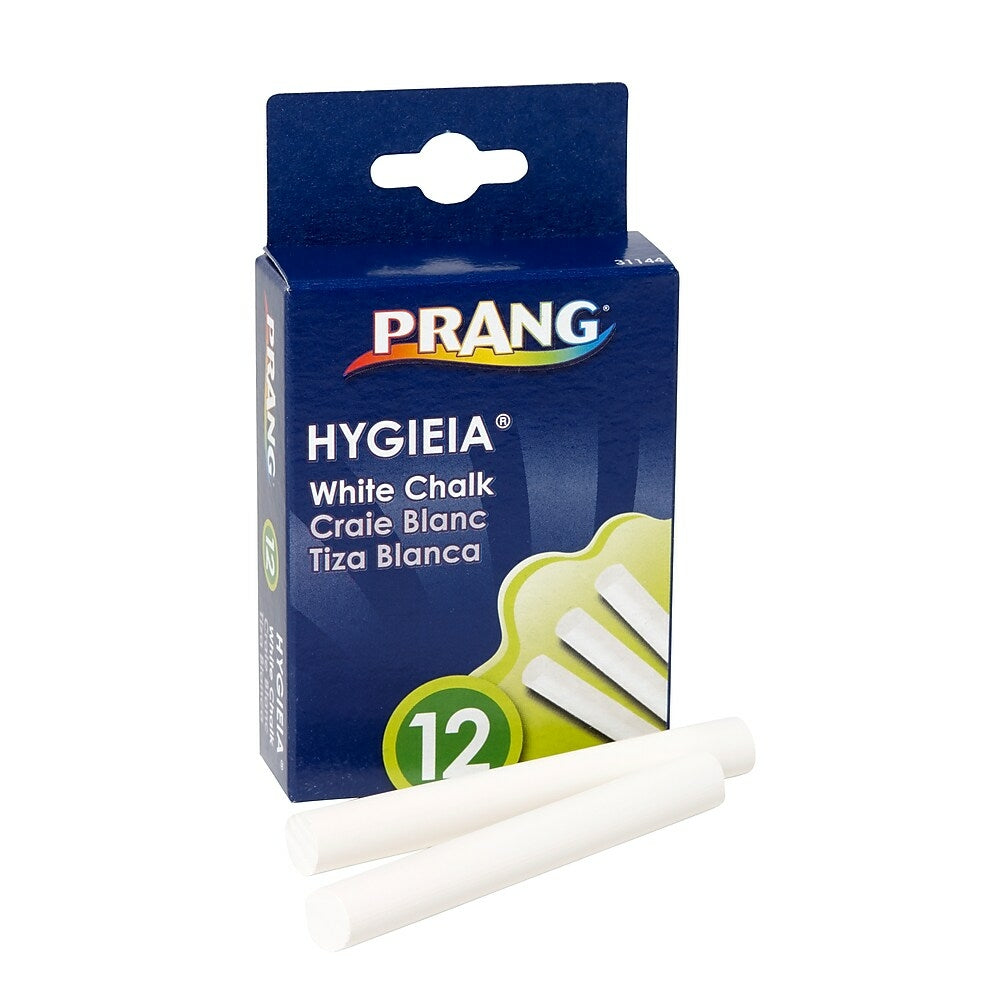 Prang Hygieia Dustless Chalk White, 12 Pack