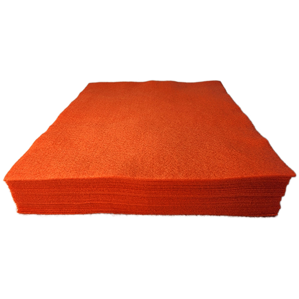 Multifeutre Craft Felt - 23cm x 30cm - Orange - 25 Pack