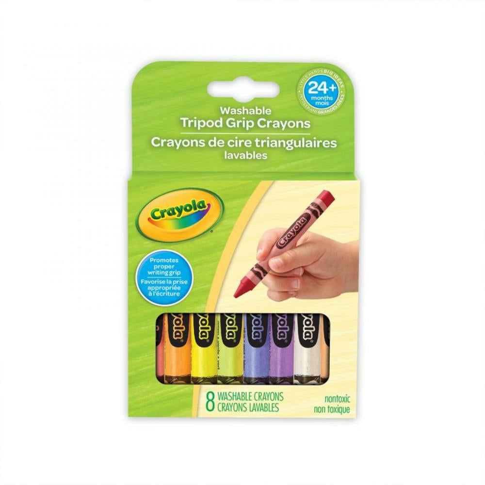 Crayons triangulaires lavables Crayola My First - Lot de 8