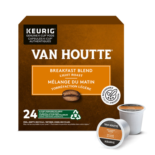 Van Houtte Breakfast Blend - Light Roast - K-Cup Coffee Pods - 24 Pack