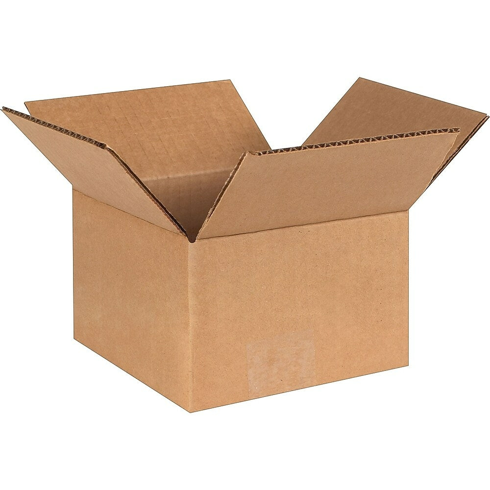 Staples Corrugated Shipping Box - 6" L x 6" W x 4" H - Kraft - 25 Pack