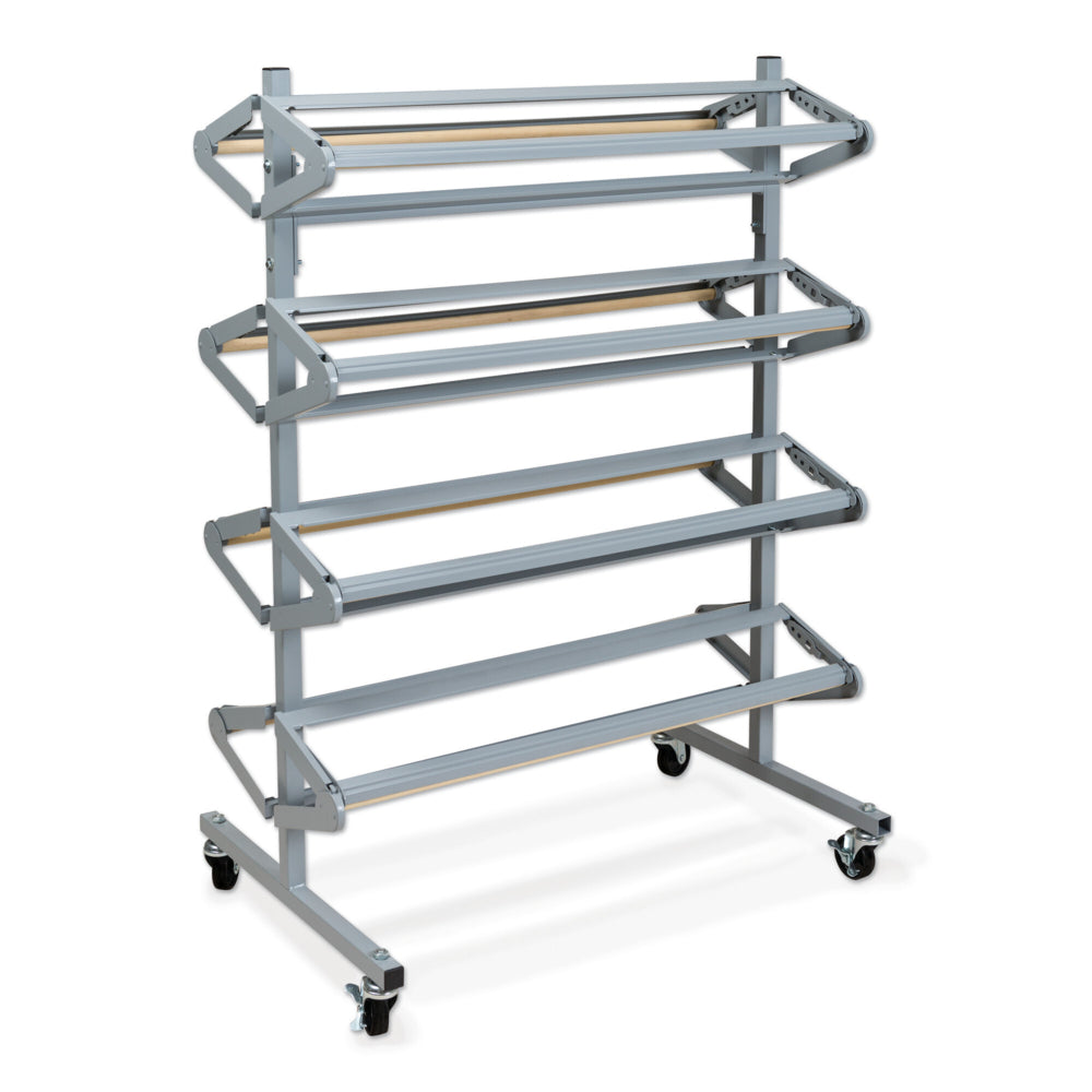Pacon 8-Roll Horizontal Rack - 25"D x 38"W x 52.5"H - Grey