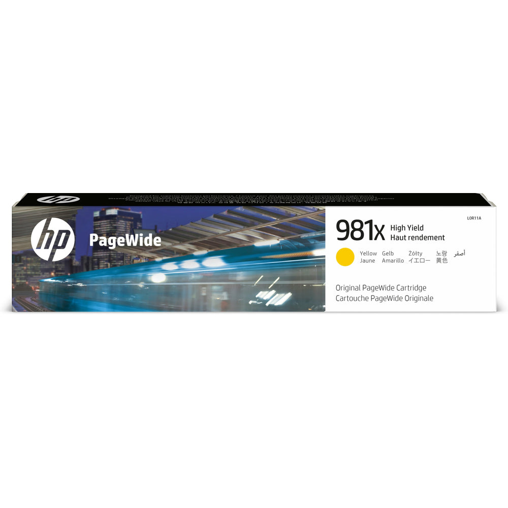 Cartouche d'encre jaune HP 981X PageWide d'origine - Haut rendement (L0R11A)