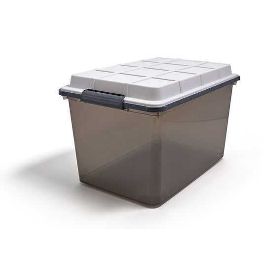 TRU RED 64.7 L Water and Dust Resistant Storage Tote with Locking Lid
