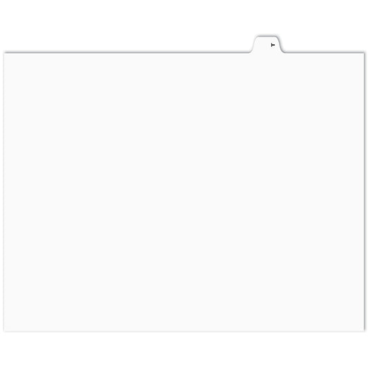 Apak Alphabetical Index Tabs - Letter T - White - 8 1/2" x 11" - 1/26th Cut - 110 lb. - Unpunched - 25 Pack