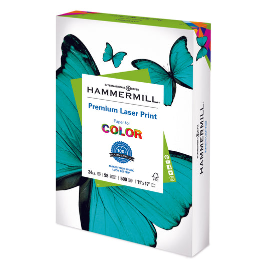 Papier d'impression laser Hammermill - 11" x 17" - 24 lb - 98 brillant - 500 feuilles