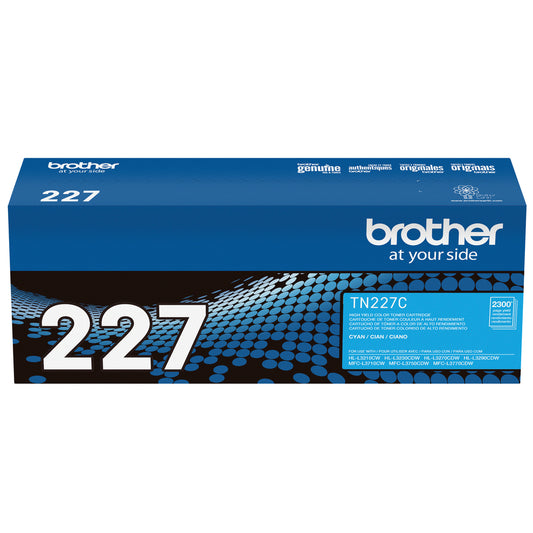 Cartouche de toner cyan Brother TN227, haut rendement