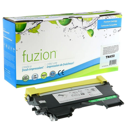 fuzion Brother TN450 Compatible Toner Cartridge - High Yield - Black