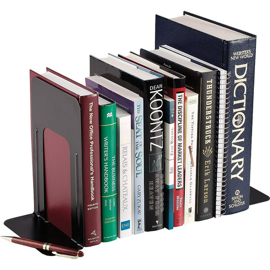 Serre-livres antidérapants Merangue 9" - Noir - Lot de 2
