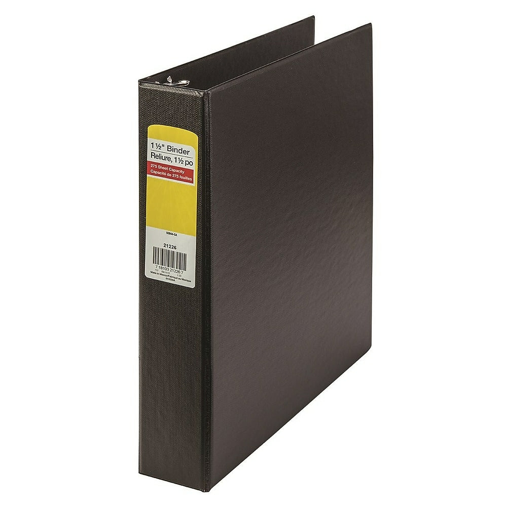 Classeur économique à 3 anneaux de 1-1/2 po - Noir