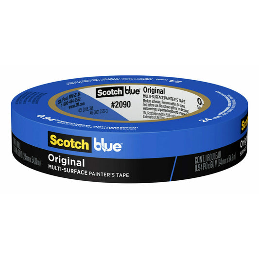 ScotchBlue Original Multi-Surface Painter's Tape - 0.94 in W x 60 yd L (24 mm W x 54.8 m L)