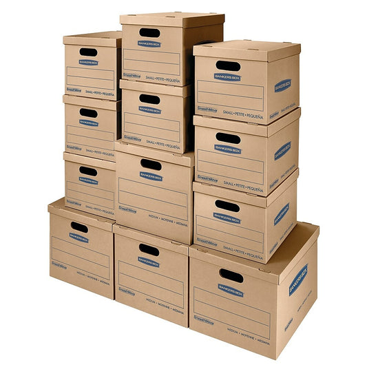 Bankers Box SmoothMove Classic Moving Kit  - Assorted Boxes - 12 Pack