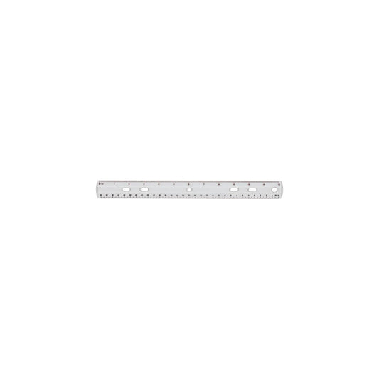Règle en plastique Staples à 3 trous - 30 cm/12" - Transparente