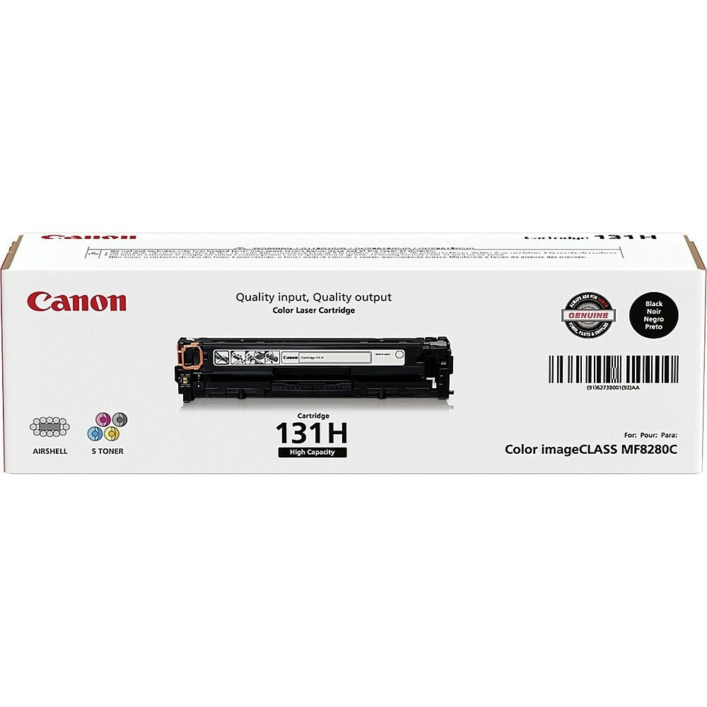 Canon 131 Black Toner Cartridge, High Yield (6273B001)