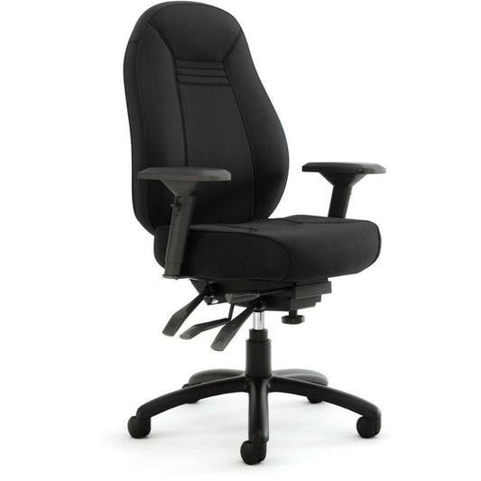 Chaise à dossier haut Obusforme Comfort (Petite), noire