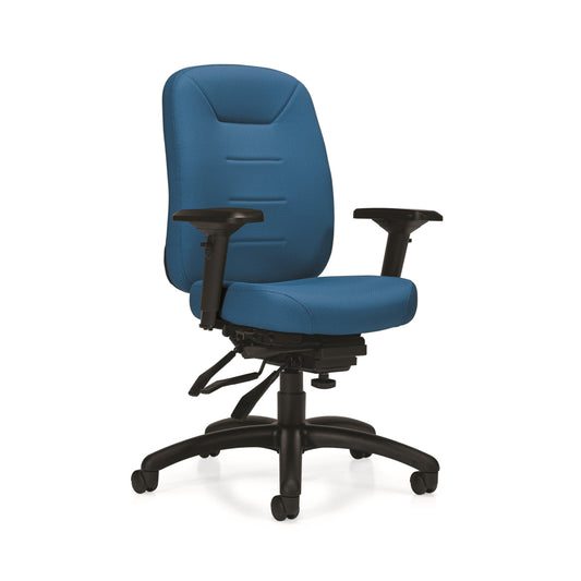 Global ErgoComfort Petite High Back Multi-Tilter Chair - Blue