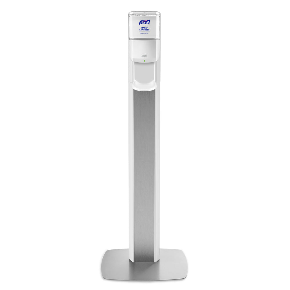 Purell Messenger ES8 Silver Panel Floor Stand with Dispenser - Silver