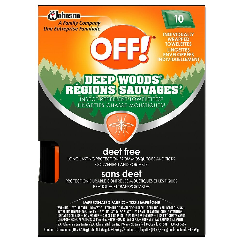 OFF! Deep Woods Wipes, 10 Count