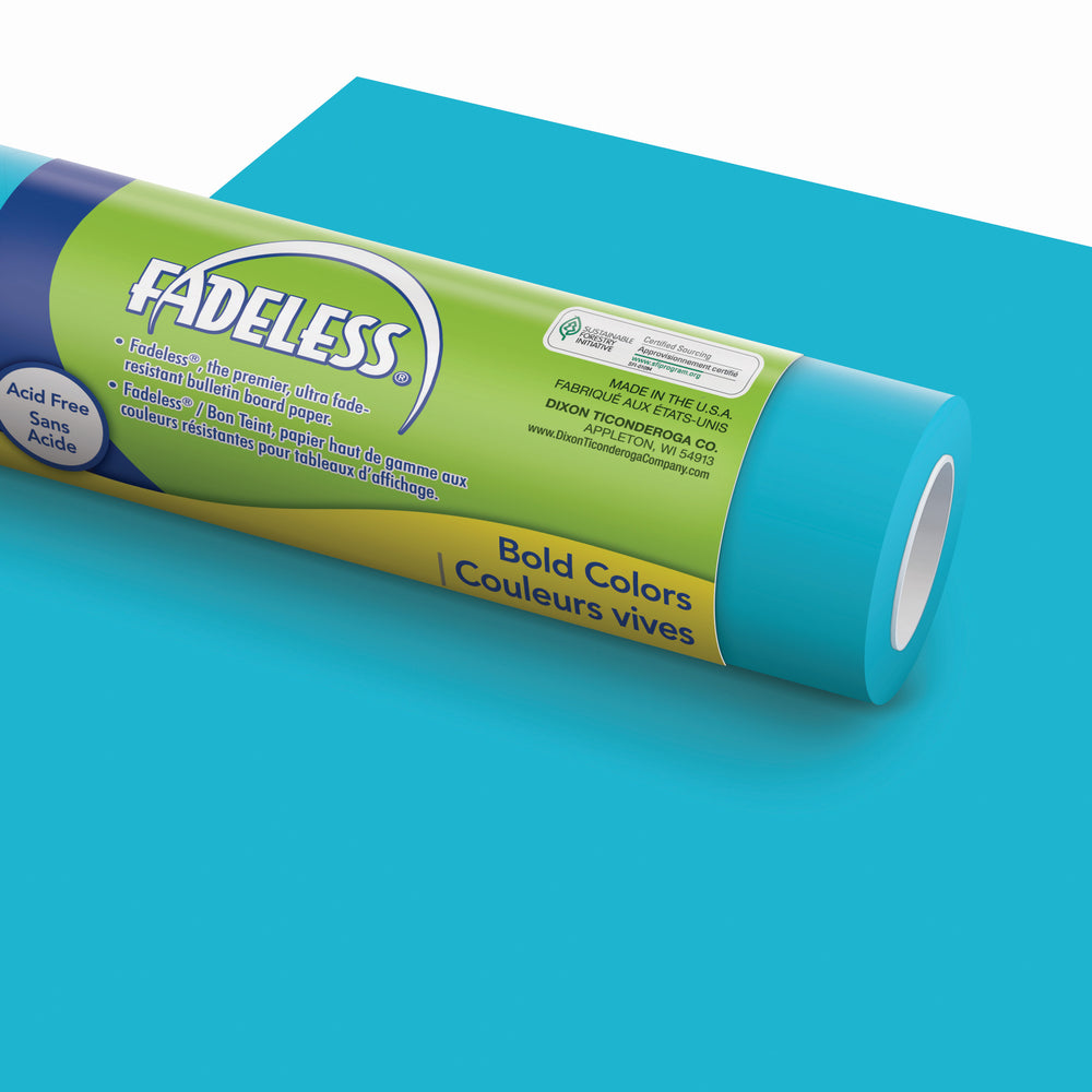 Pacon Baywood Fadeless Paper Roll - Azure Blue - 48" W x 50' L