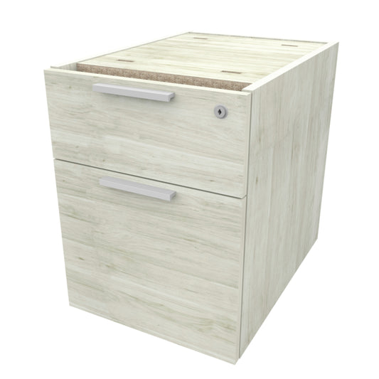 Heartwood 2 Drawers Pedestal - Winter Wood Finish
