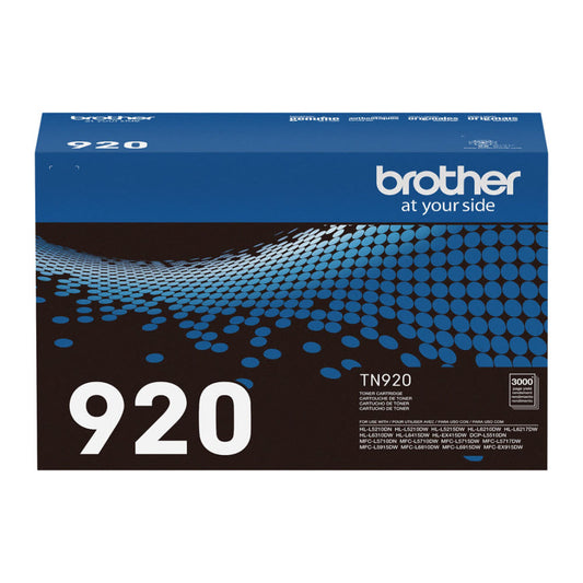 Brother Genuine TN920 Toner Cartridge - Standard Yield - Black