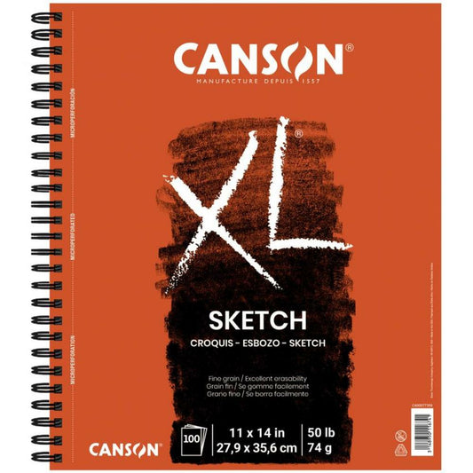 Canson XL Sketch Pad, 11"x14", 50lb/74g., 100 Sheets