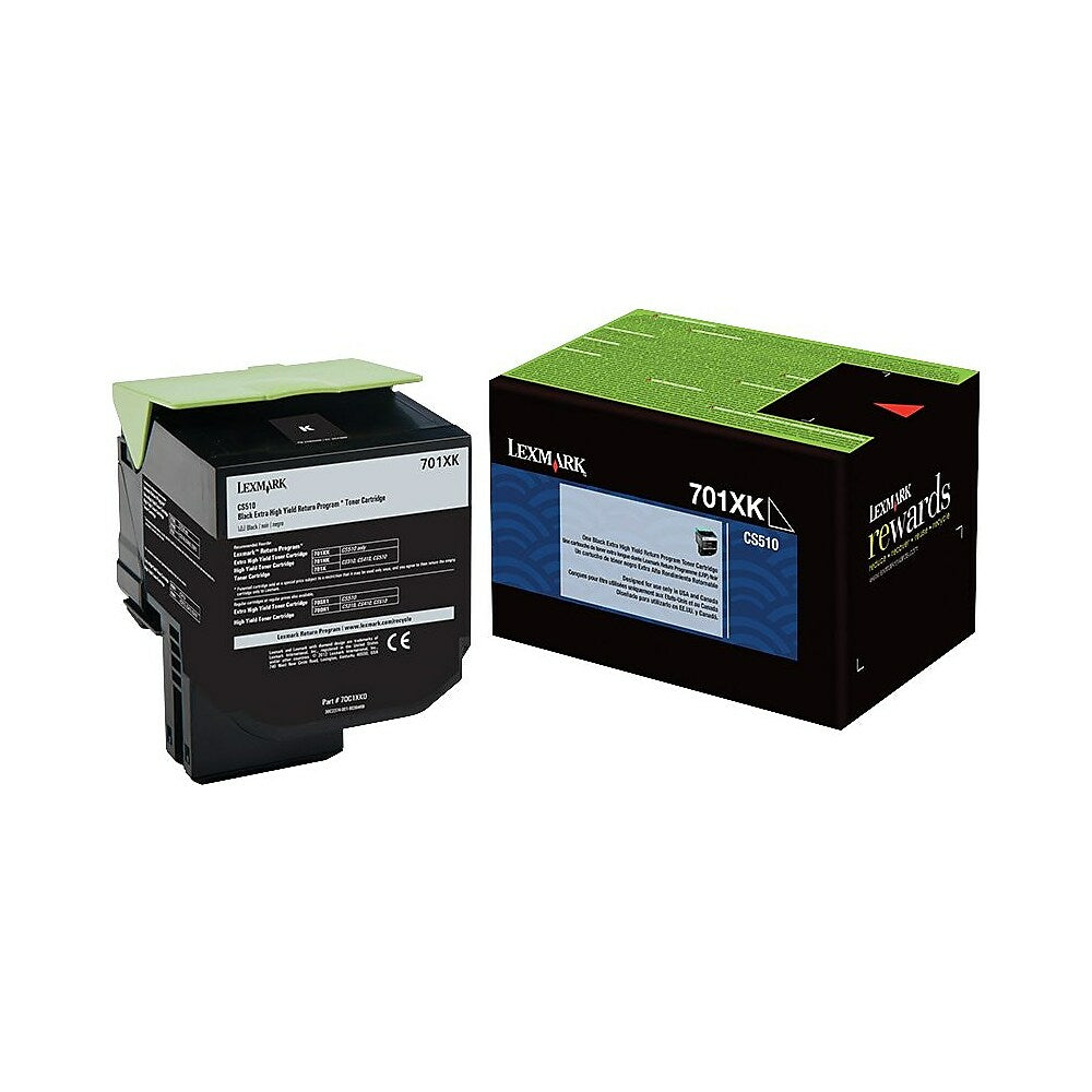 Lexmark 701XK Black Return Program Toner Cartridge - Extra High Yield (70C1XK0)