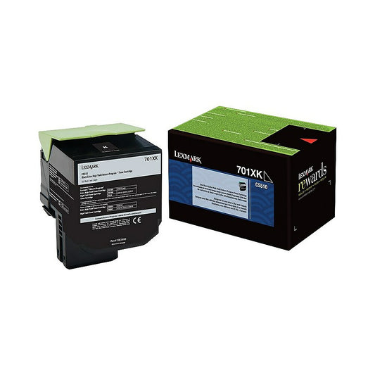 Lexmark 701XK Black Return Program Toner Cartridge - Extra High Yield (70C1XK0)
