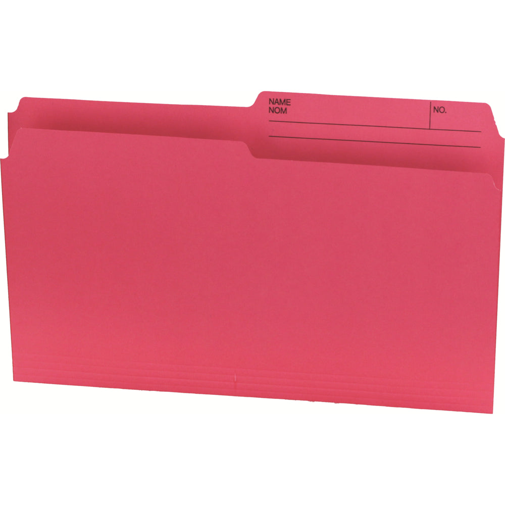 Hilroy Reversible File Folders - Legal Size - Pink - 100 Pack