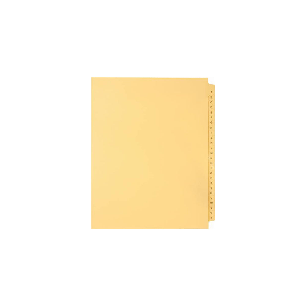 Onglets Sterling Alpha, lettres AZ, chamois, format lettre, coupe 1/26e, 26/jeu, 1/pqt