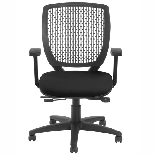 Nightingale Malibu Mid Back Plastic Mesh Chair - Black