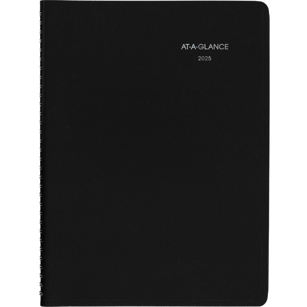 AT-A-GLANCE 2025 Weekly Appointment Book - 11" H x 8" W - Black - Bilingual