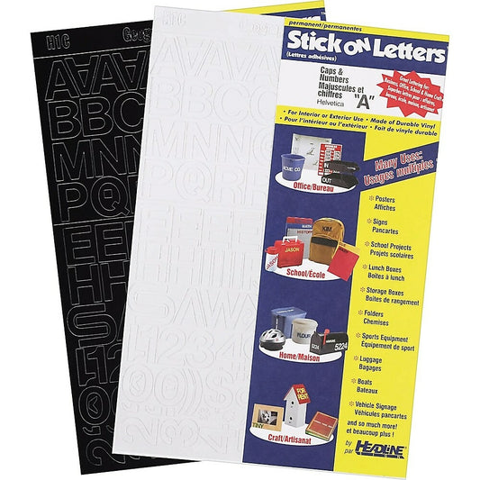 US Stamp & Sign Vinyl Stick-On 2" Helvetica Letters/Numbers, Black Numbers