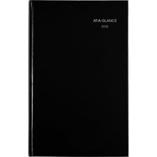 AT-A-GLANCE 2025 Premiere Monthly Planner - 11-7/8" H x 7-7/8" W - Black - Bilingual