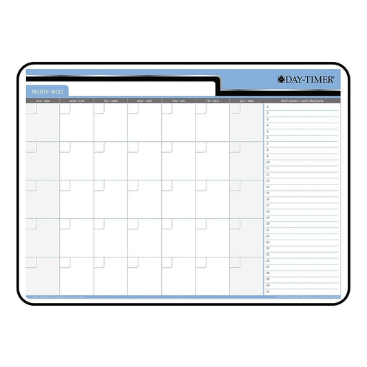 Day-Timer Undated Hardboard Erasable 30-Day Wall Planner - 18" x 24" - Bilingual