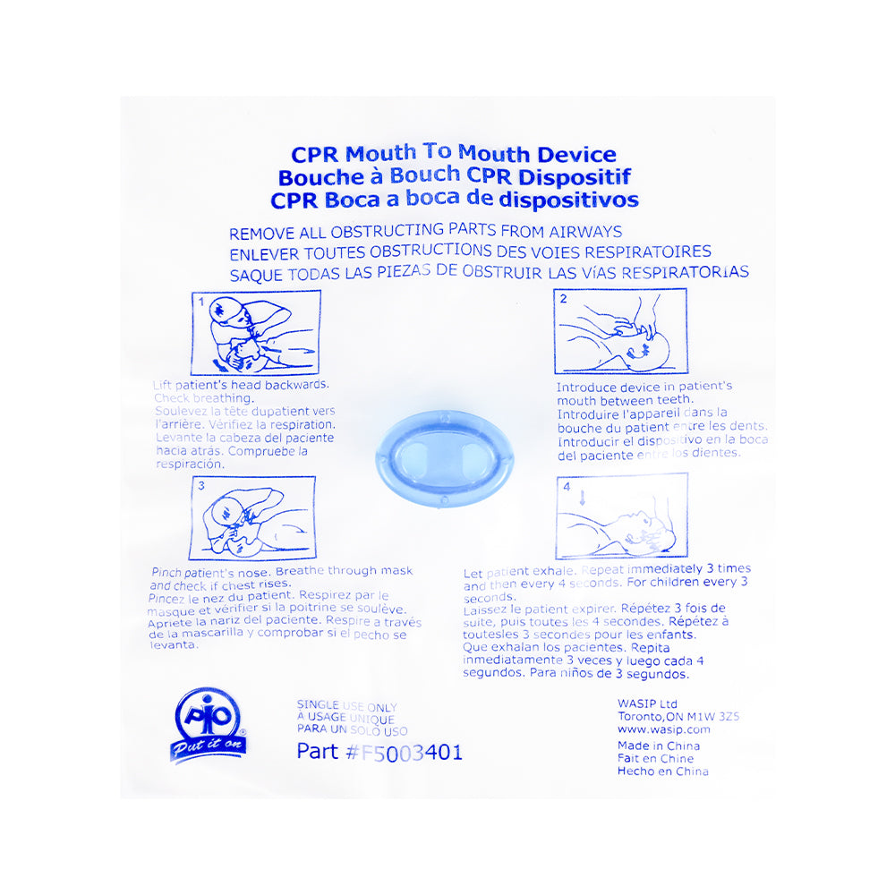 Wasip CPR-Aid Rescuer Device - Single Use