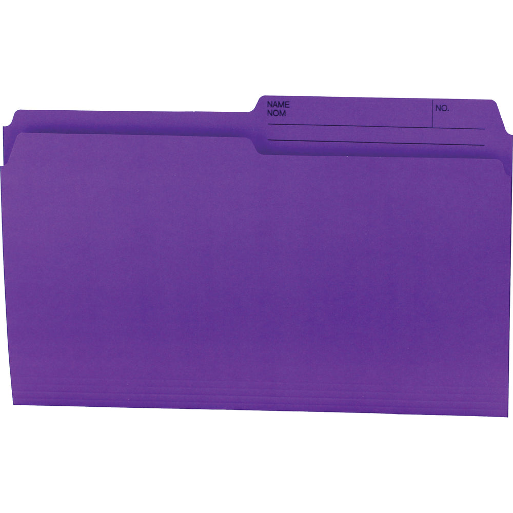 Chemises de classement Hilroy - Format légal - 9" x 14-7/8" - Violet - Paquet de 100