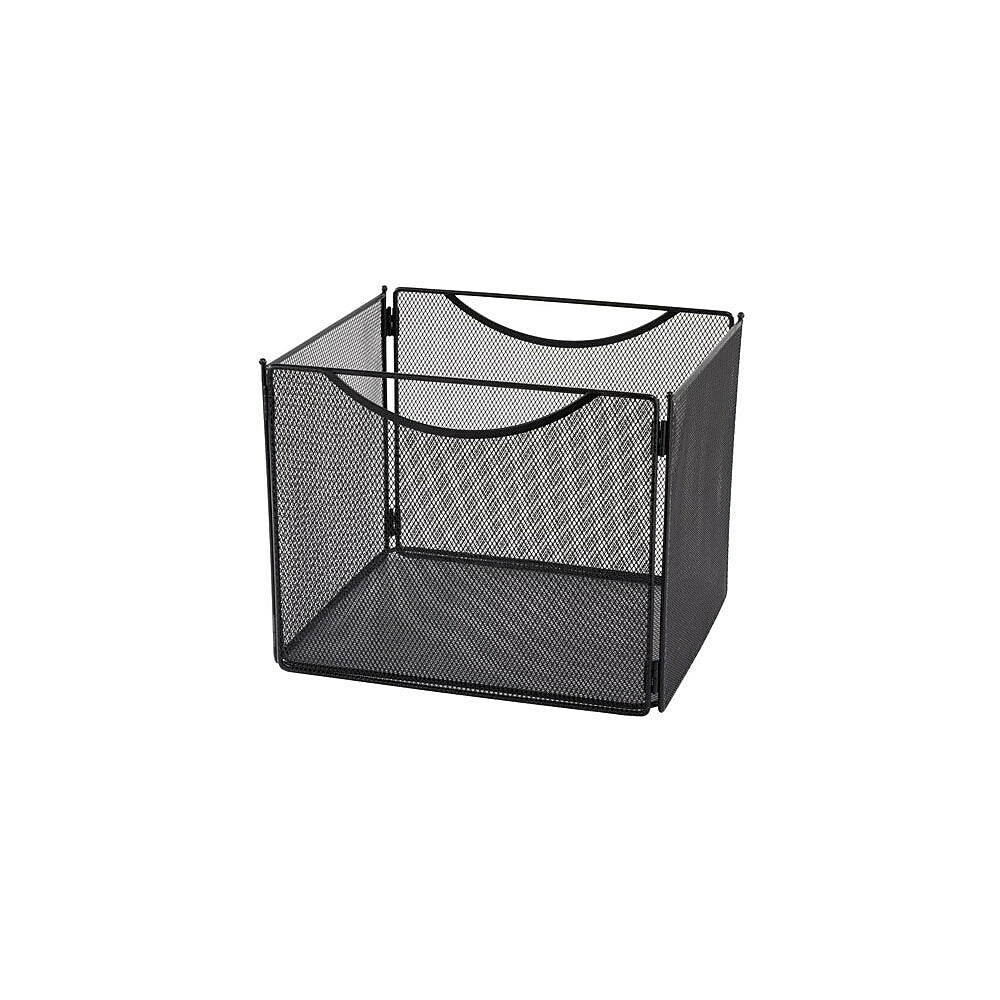 Safco Onyx 2170 10" Mesh Desktop Box File - Black
