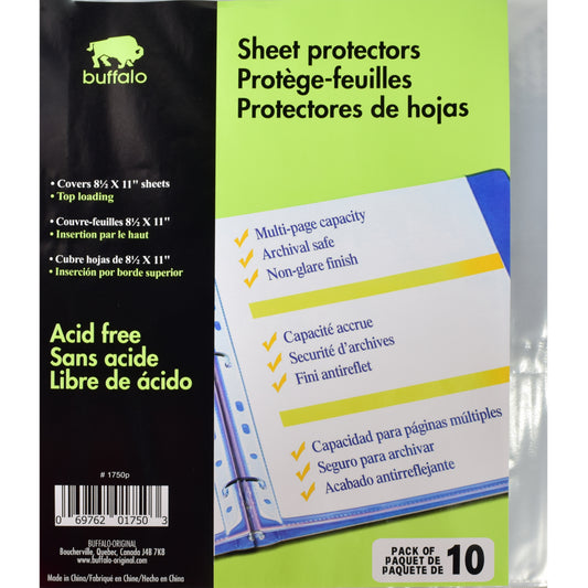 Buffalo Sheet Protectors - Letter Size - 10 Pack