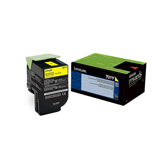 Cartouche de toner jaune Lexmark 70C10Y0 (programme de retour)